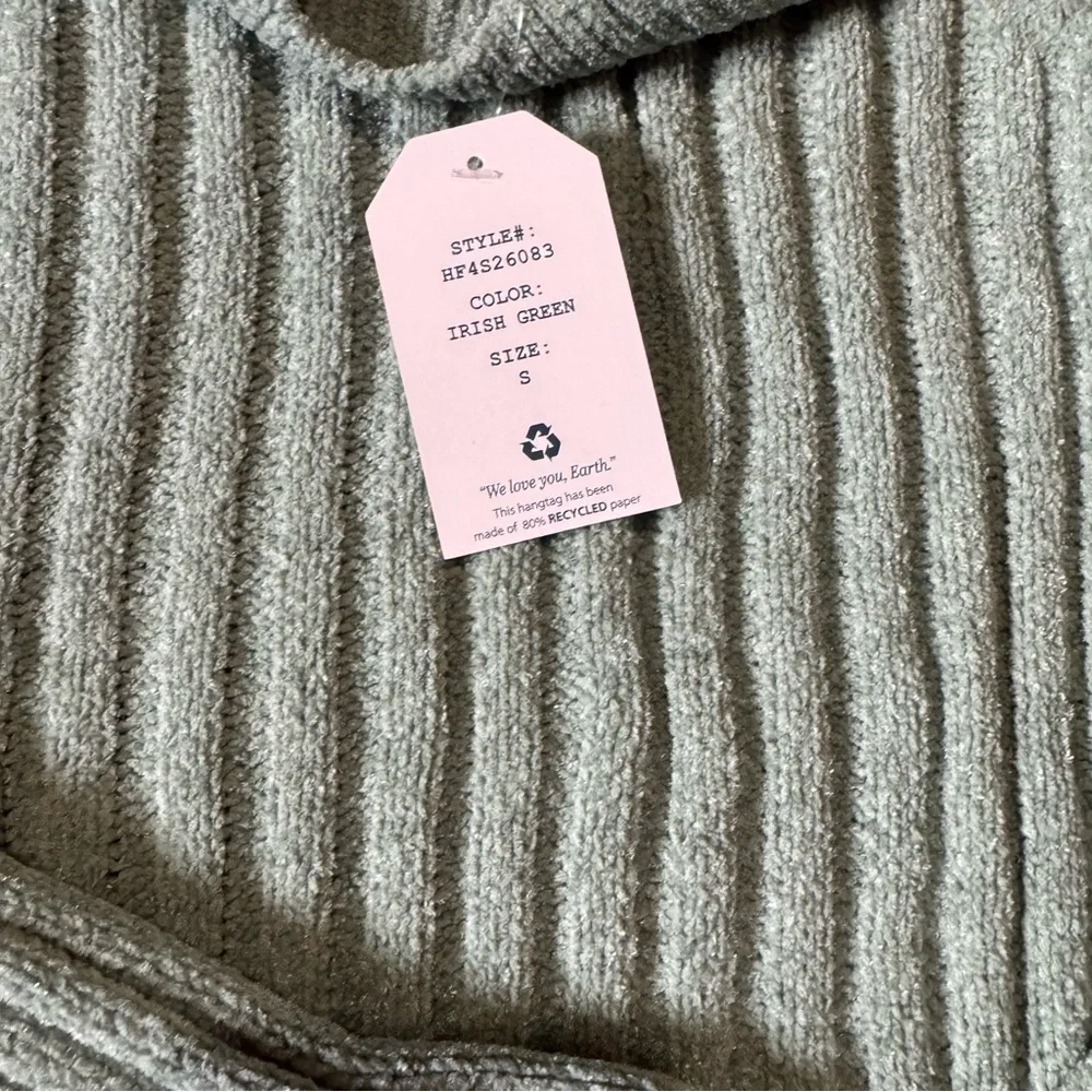 NWT Hippie Rose Sage Green Ribbed Sweater Super‎ Soft Size S